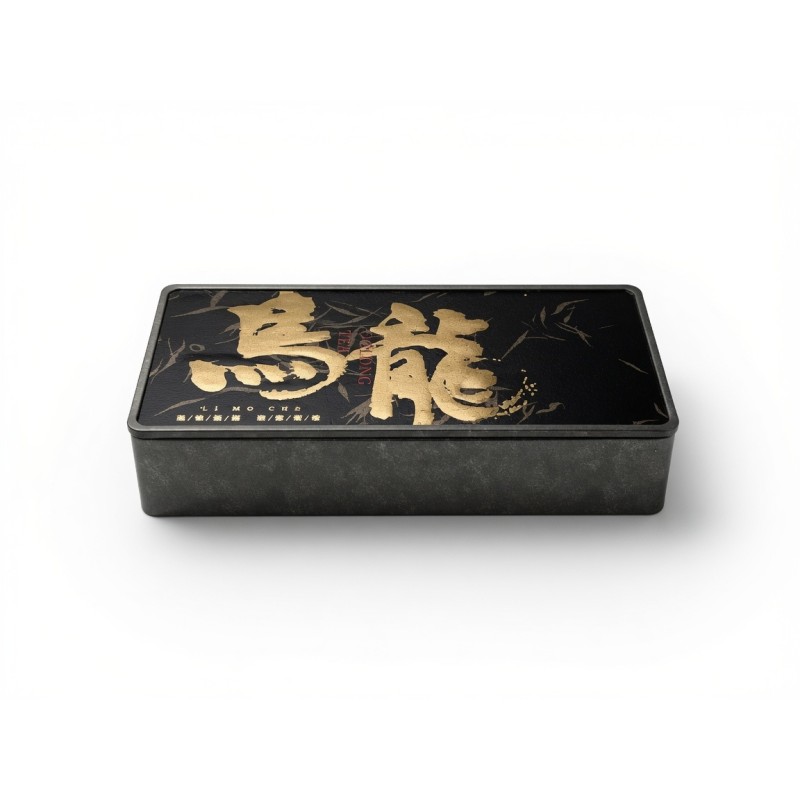 Dadi Weiye Customizable Elegant Metal Tea Tin Gold Foil Oolong Design Gift Packaging Cookie Candy Chocolate

