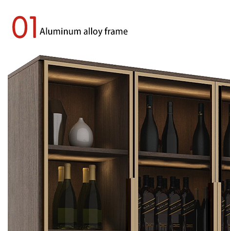 Support customization Contemporary Living Room Office Display Cabinet, Modern Design, Wooden/Metal/Glass Material
