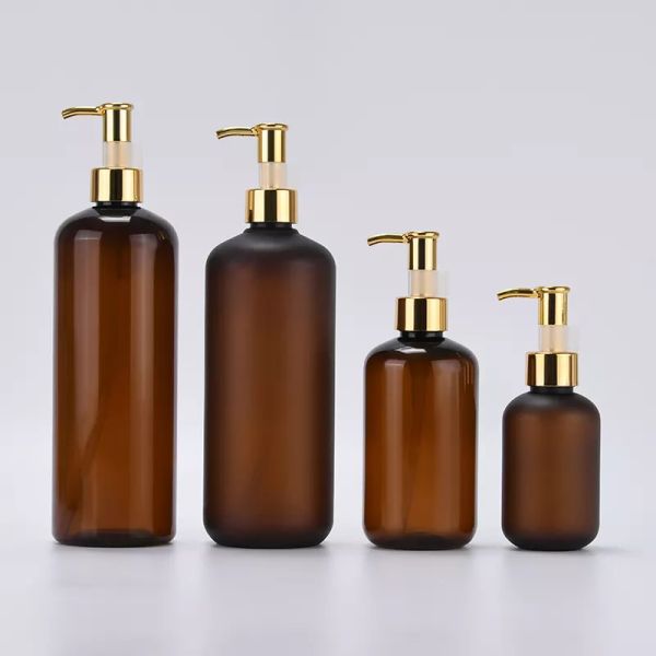 100ml 200ml Plastic Shampoo Pump Lotion Bottle PET Body Wash