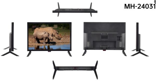 Controle remoto TV LED de 24 polegadas DC 12V Multi Media Hotéis TV de pequeno porte