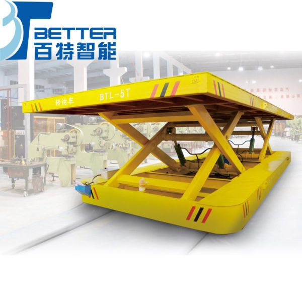 5t Rail Transfer Cart with Hydraulic Automatic Lift Table (KPT-5T)