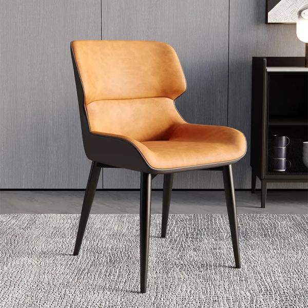 240 Pounds Bearing  Luxury Metal Legs Dining Chairs Wear Resistant