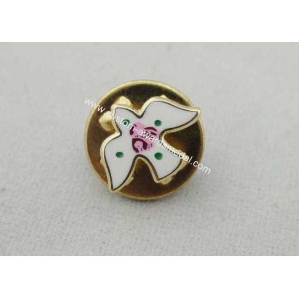 3D Peace Dove Hard Enamel Pin , 11 Mm Aluminum Die Cast Offset Printing For Male