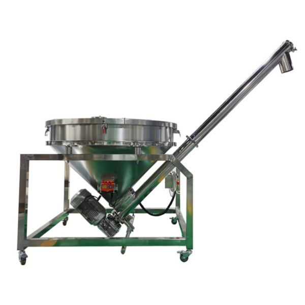 Custom Stainless Steel Heat Resistant Screw Feeder with 52L Hopper Capacity for Flour and Grains