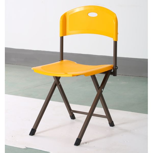Waterproof Yellow Plastic Folding Chairs , Foldable Camping Chair PP Injection