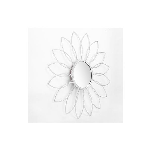 Living Room Silver House Hanging Silver Flower Mirror