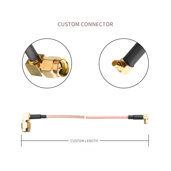 Rg316 Коаксиальный кабель высокой мощности 3 ГГц Золотое корпус