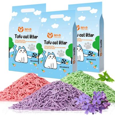 Purple Lavender Odor Control Cat Litter OEM Tofu Litter Sand
