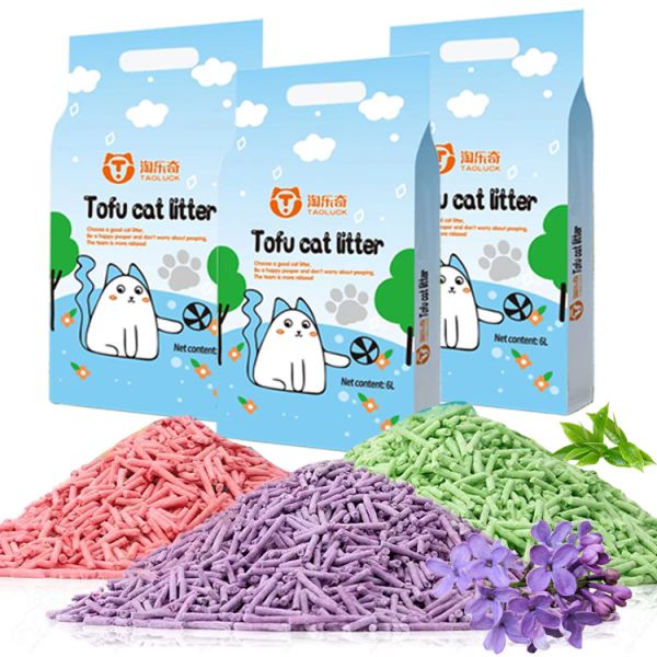 Purple Lavender Odor Control Cat Litter OEM Tofu Litter Sand