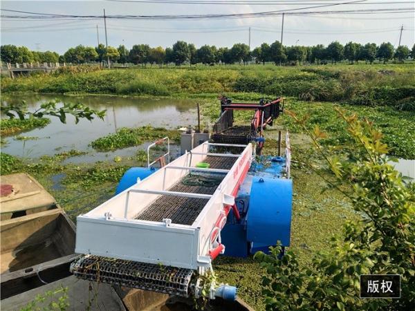 2000m2 1m Automatic Aquatic Weed Harvester Cutting Machine River Cleaning Boat