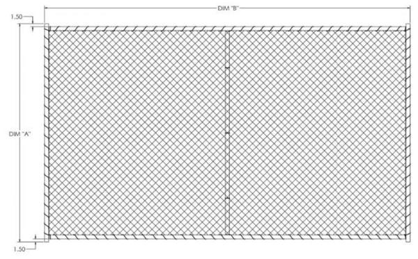 chain link temporary construction fence panels 6FT X 10F Mesh 2 3/8  x 2 3/8 ( 60mm x 60mm ) x 12 gauge wire