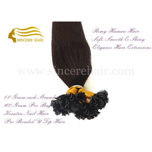 20 Inch Remy Human Hair Extensions 1.0 G Pre Bonded U Tip Hair Extensions For Sale