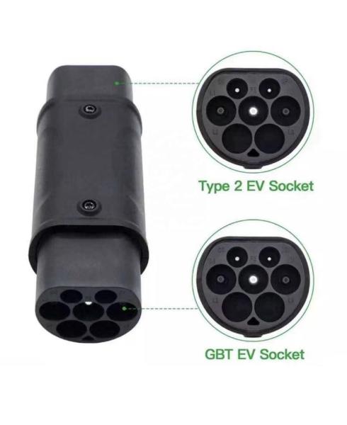 32A 7kW 22kW Tipo 2 para GB/T EV Converter de Carregamento EVSE Adaptador