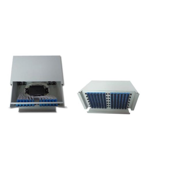 48 96 144 Core Fiber Optic Patch Panel Drawer Slidable Rack Mounted Standard Size
