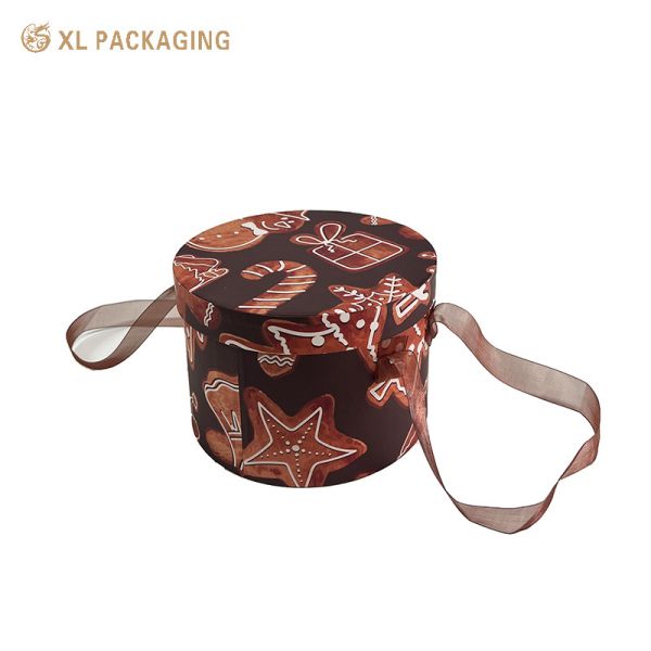 Round Cylinder Gift Box with Handle for Candles, Flowers & Gifts