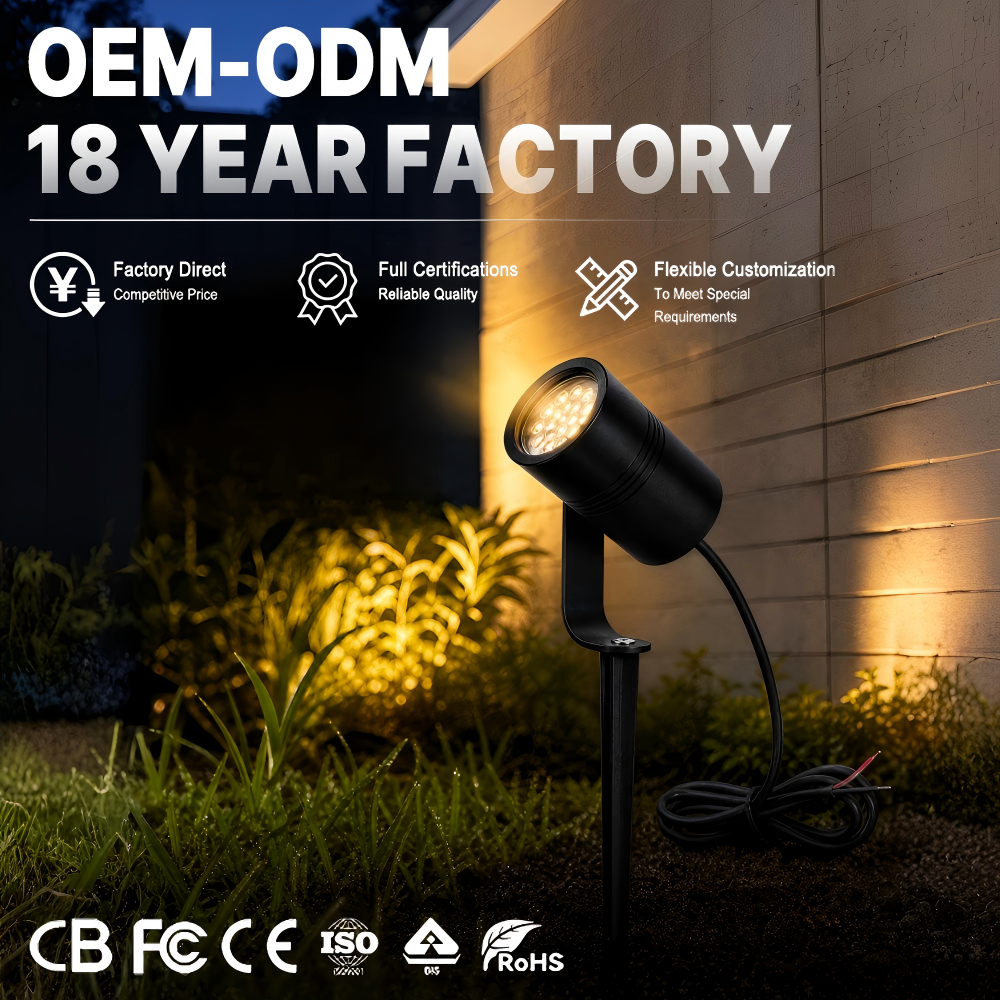 Low Voltage Outdoor LED Spike Light Waterproof Landscape Aluminum DC12-24V For Path Walkways