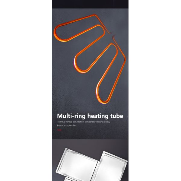 Stainless Steel Digital Glass Countertop Convection Oven for Bakery Bread Production