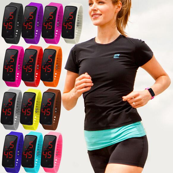 Wholesale Red Time Display Silicone Touch Led Digital Wristwatch 12 Colors Available , Best Cheap Promotion Gift