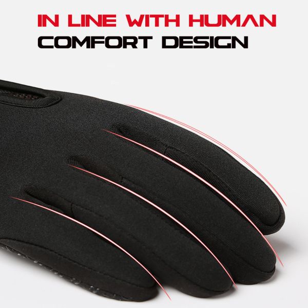 Unisex Touchscreen Winter Cycling Gloves Warm Full Finger Gloves for Bike Skiing Riding
