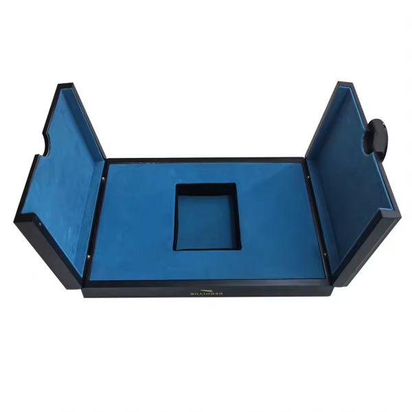 Custom Luxury MDF Perfume Box with Double-Opening Bronzing Piano Finish for 30-100ml High-Gloss Gift Packaging