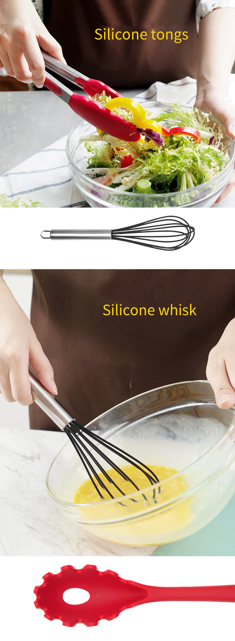 Облегченный Fadeless набор утвари кухни силикона 10 частей