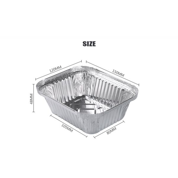 1LB фольга пищевого контейнера пищевых контейнеров 450ml алюминиевой фольги таможни 8342 с крышкой