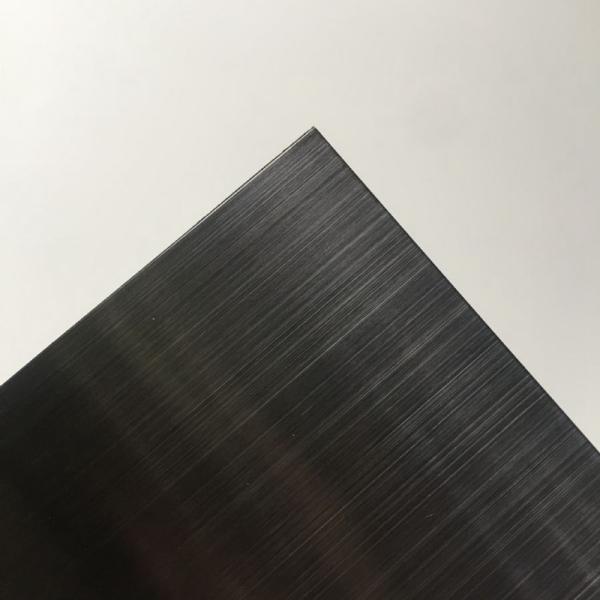 inox 316 0,5 mm 1 mm 2 mm 3 mm linha de cabelo acabamento anti-impressão digital chapa de aço inoxidável preto