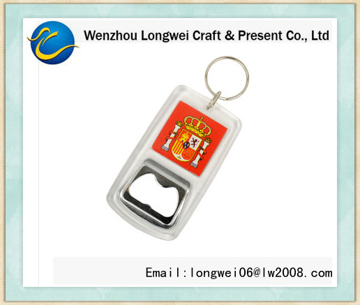 Консервооткрыватель бутылки вентилятора Фоотабле необходимый акриловый с кольцом для ключей металла