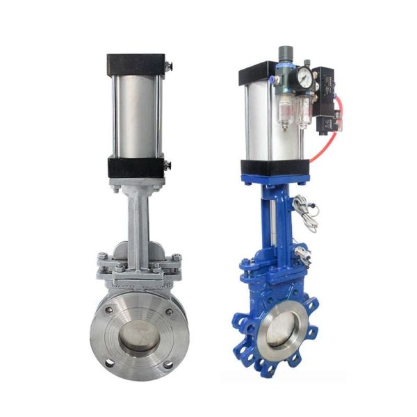 Hot Selling Flanged Knife Pneumatic Gate Valve  Actuator for Wastewater Treatment Paper Industry