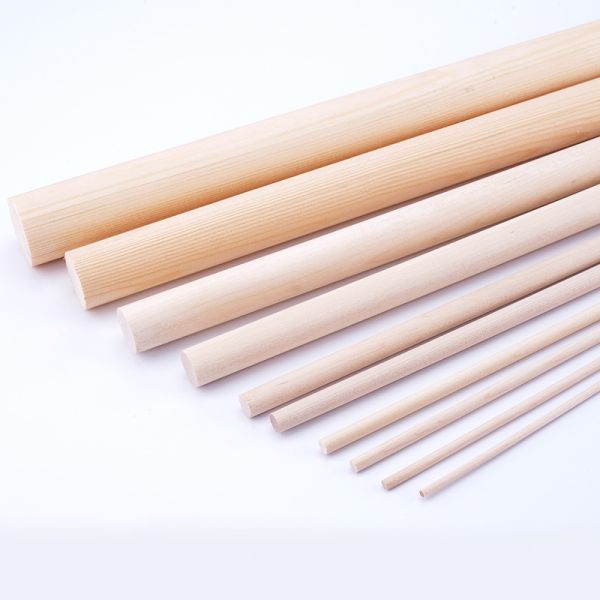 Отполированные ремесла 4mm незаконченные деревянные длиной вокруг деревянных ручек
