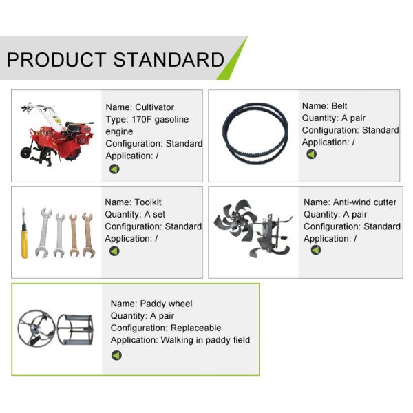 Tilling Width Over 10cm Farms Newly-designed 4.0KW Gasoline Engine Mini Rotary Tiller