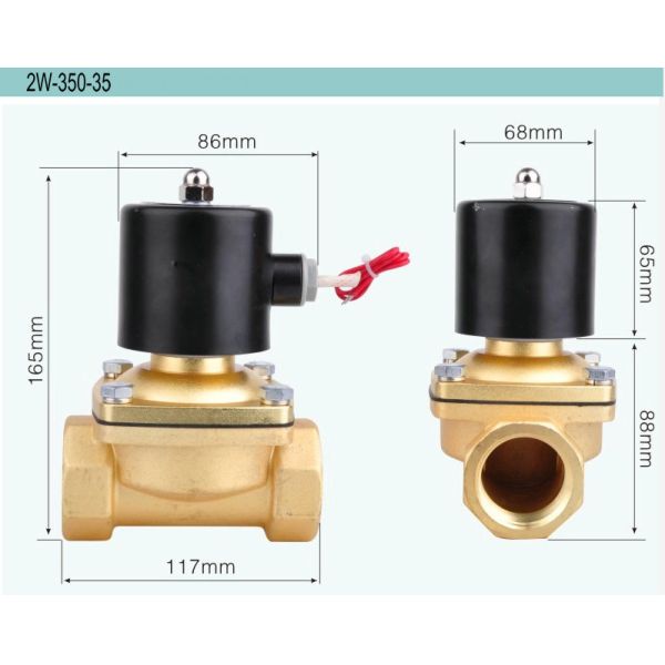 Клапан воды высокого давления электрический, ℃ соленоида -5-150 регулирования потока 2 путей
