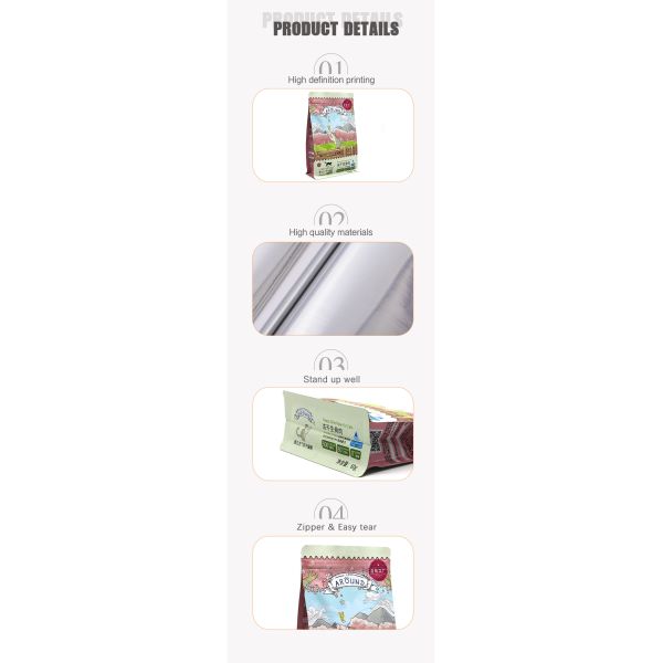 Cat Litter Eco Zip Lock Stand Up Barrier Dog Treat Packaging Bags