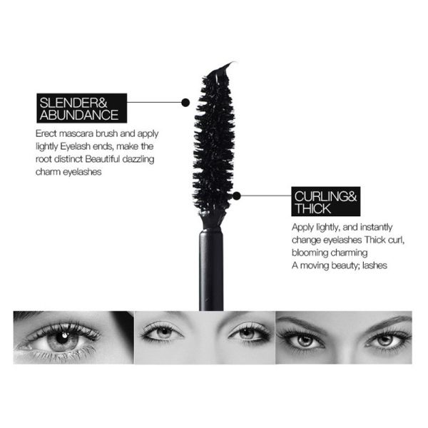 Full Size Eyelash Extension Mascara Makeup Silk Fiber Thick 4D Black Waterproof Lengthening