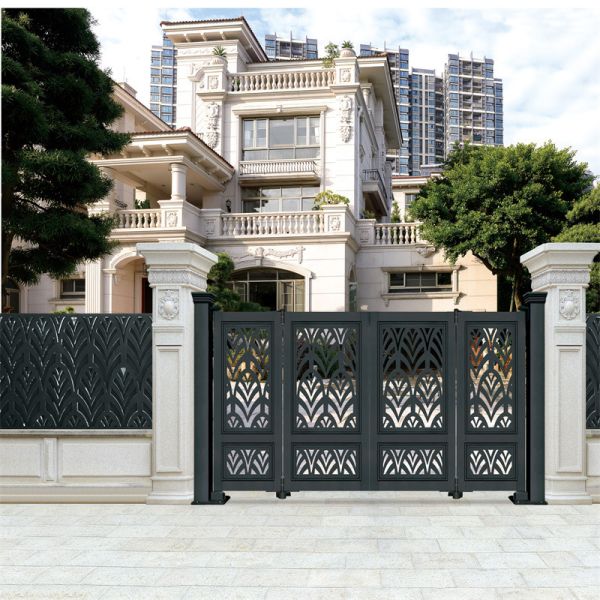 Puerta corredera principal para peatones antióxido Cercas de aluminio al aire libre