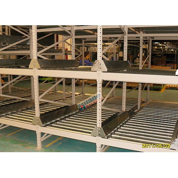 Q235B Logistic Easy Intall Flow Pallet Racking , Gravity Flow Shelving