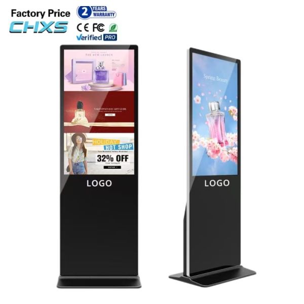 Indoor Use Android 43 49 55 Inch IPS LCD Advertising Kiosk Interactive Touch Screen Floor Standing Network Digital Signage