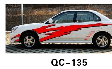 Nontoxic Designer PVC Custom Car Body Sticker QC-135G