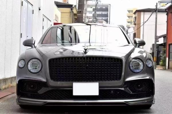 Bentley Flying Spur Carbon fiber body Kit Flying Spur upgrades MANSORY style front lip diffuser Spoiler hood body kit