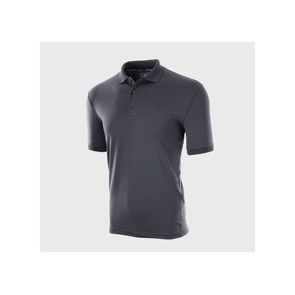 Breathable Slim fit Grey Men's Polo Shirts 100% Cotton Classic Custom Size