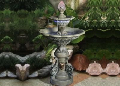 Two Tiers  Lion  Small Outdoor Water Fountain