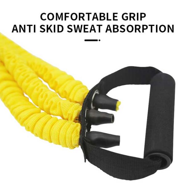 3 Tube Adjustable Rubber Chest Expander For Home Gym Muscle Training Exercise