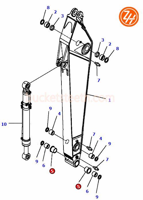 2077072351 Metal Bushing Sleeve