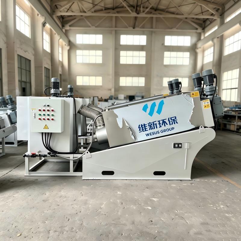Low Energy Consumption Screw Sludge Dewatering Machine