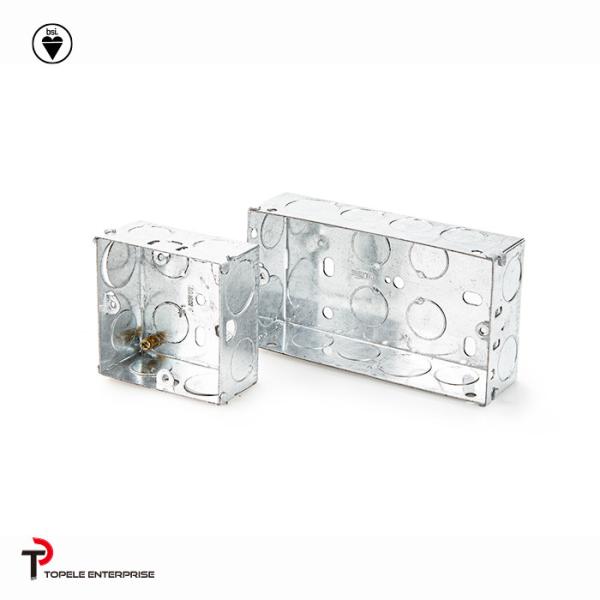 25mm,35mm Steel BS4568 GI Box / Terminal One Gang GI Box, Electrical Boxes And Covers
