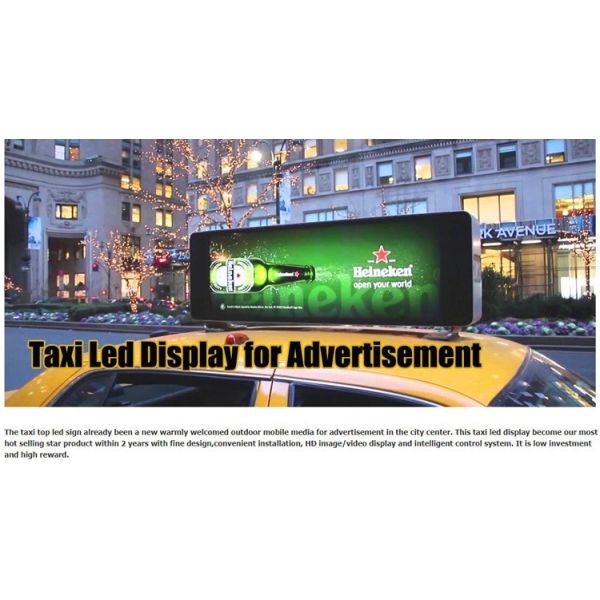 Brightness Outdoor LED Advertising Panel 3-in-1 Pixel Car Top Display Screens