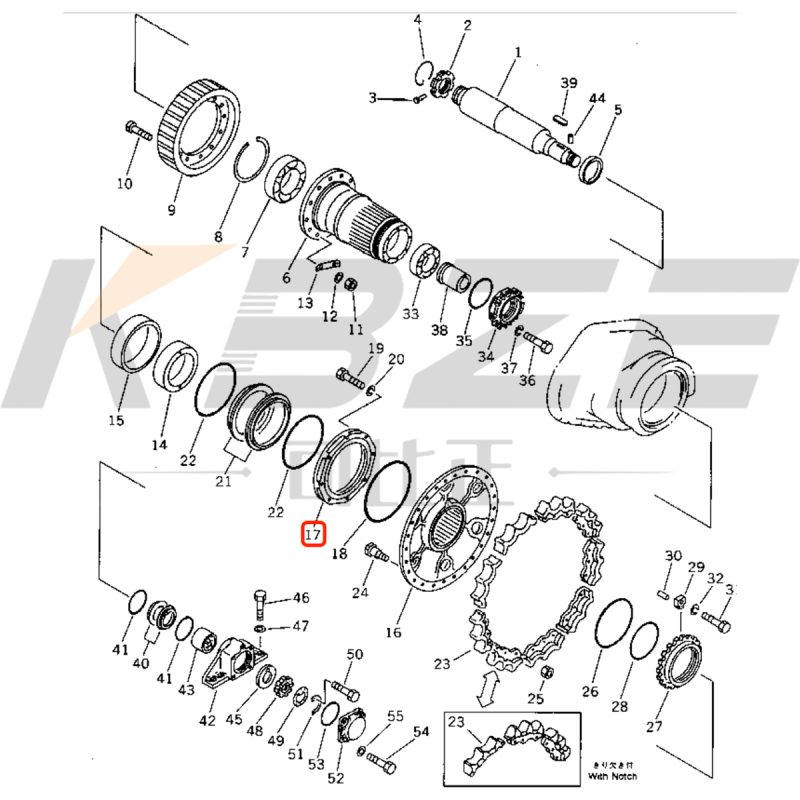 14G2711230 KOMATSU 14G-27-11230 FINAL DRIVE GUARD FOR D65 D75 D65S BF60