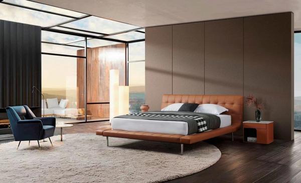 Rei luxuoso Size Beds da madeira maciça da mobília do quarto do hotel