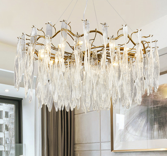 Modern European Style Crystal Pendant Ceiling Light For Villa Room