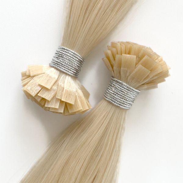 Slavic Hair Flat Tip Hair Extensions No Tangle Initial Payment Professional Grade